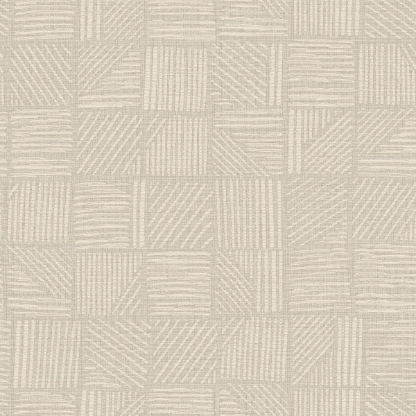Picture of Chiseled Patchwork Neutral Faux Fabric Wallpaper
