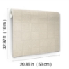Picture of Chiseled Patchwork Neutral Faux Fabric Wallpaper