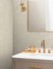 Picture of Chiseled Patchwork Neutral Faux Fabric Wallpaper