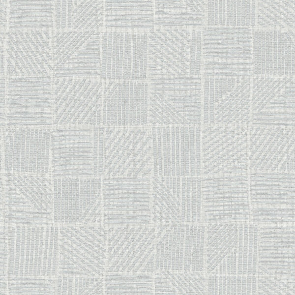 Picture of Chiseled Patchwork Grey Faux Fabric Wallpaper