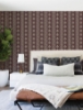 Picture of Lenea Burgundy Floral Stripe Wallpaper