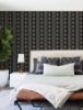 Picture of Lenea Black Floral Stripe Wallpaper